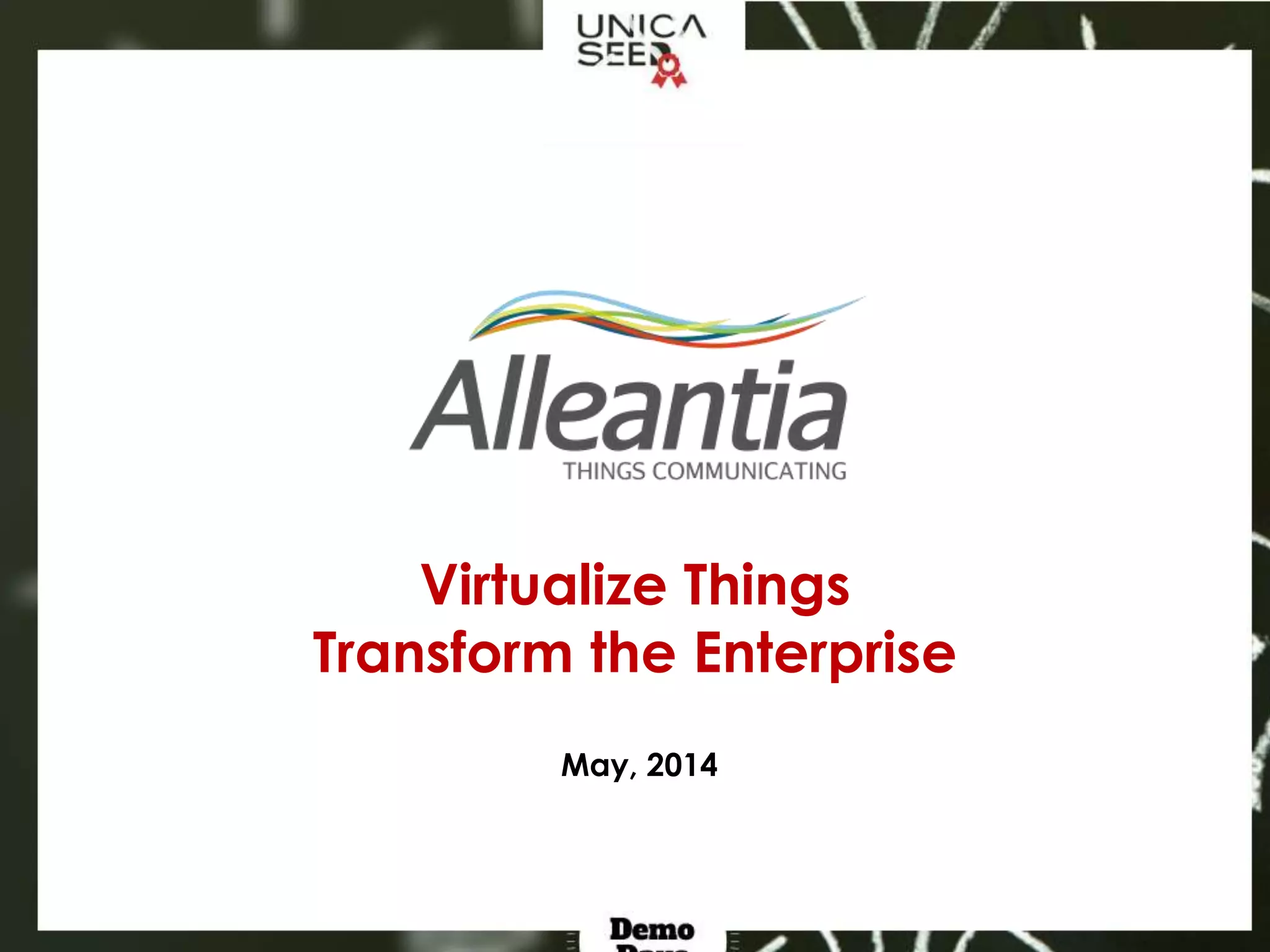 Cover slide of the Alleantia Pitch Deck Teardown pitch deck