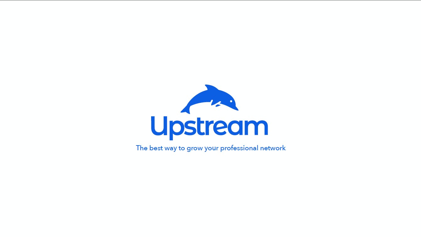 Cover slide of the Upstream pitch deck — Seed 2021