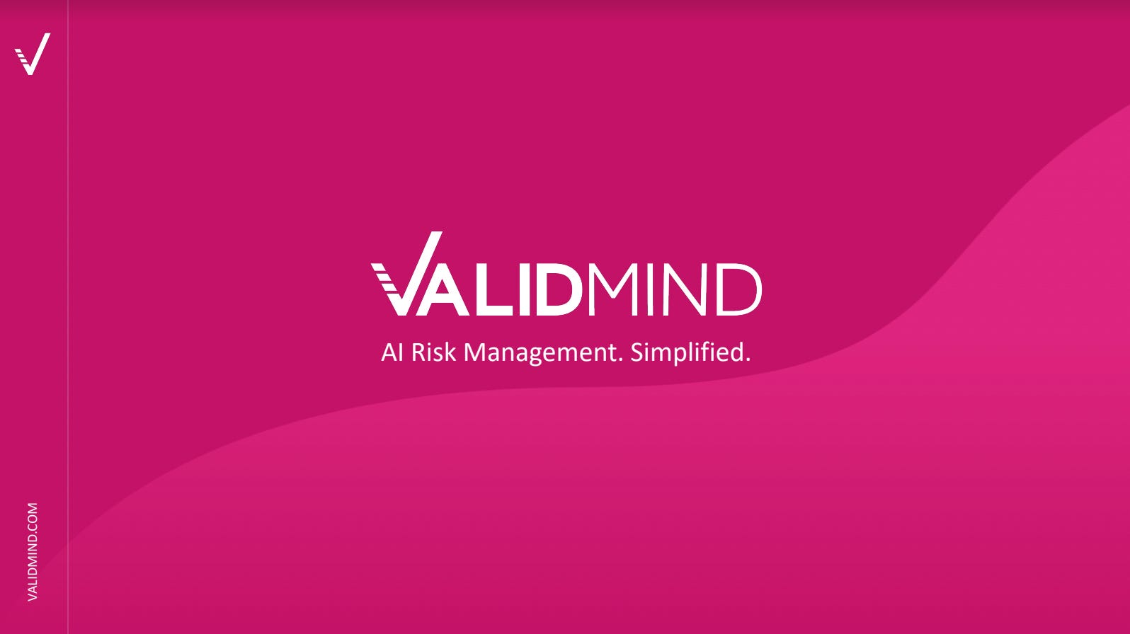 Cover slide of the ValidMind pitch deck — Seed 2024