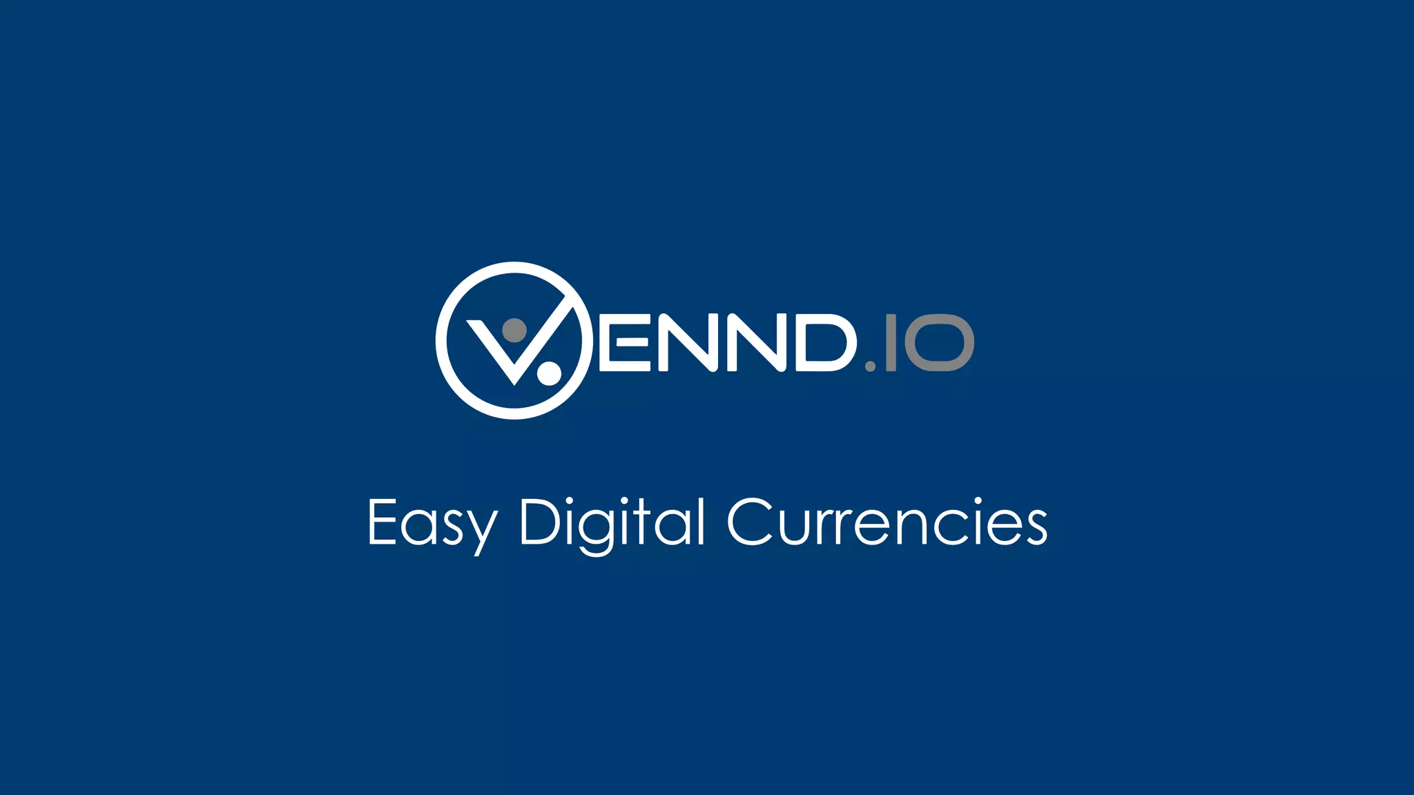 Cover slide of the Vennd.io pitch deck — Seed