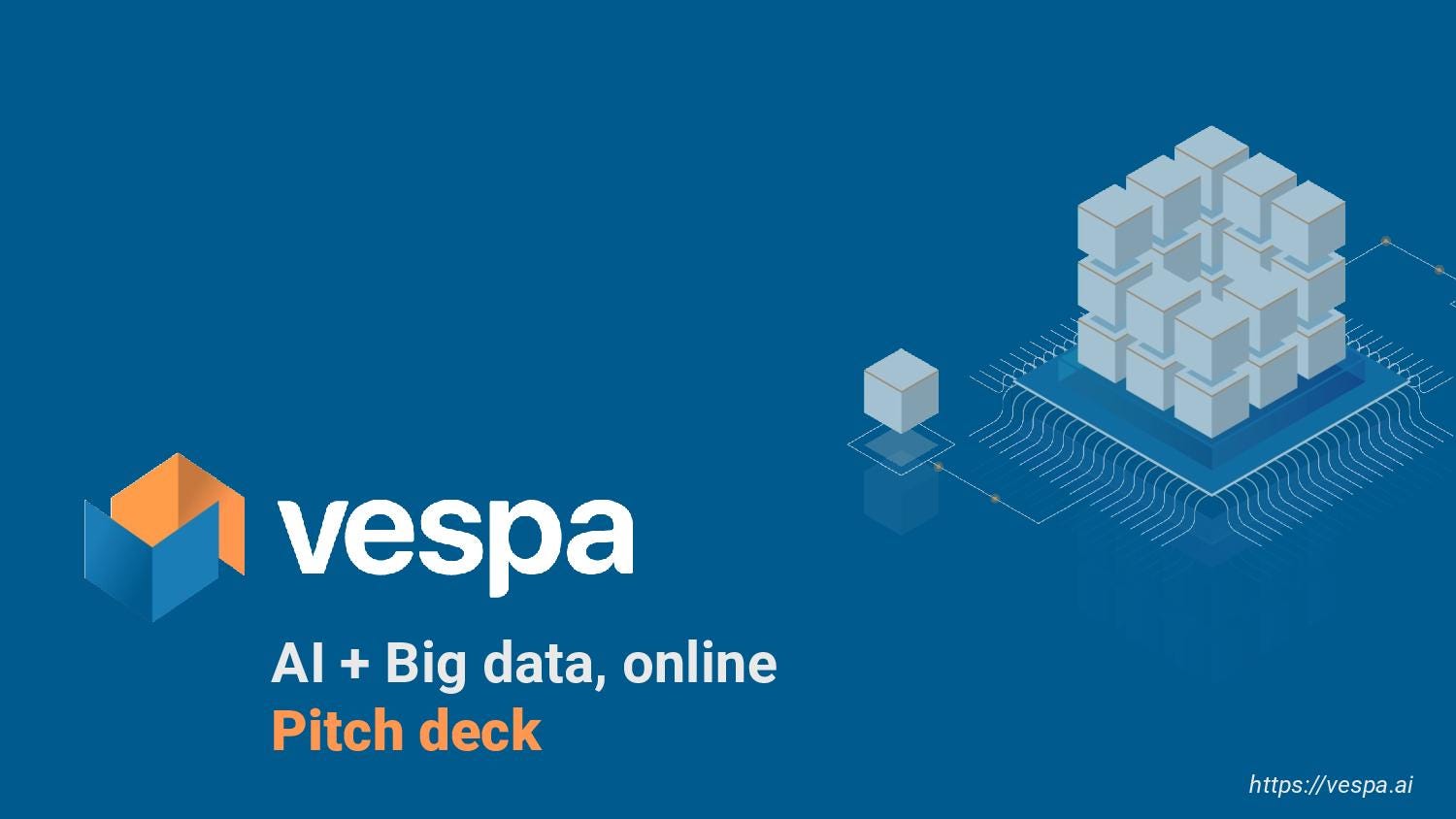 Cover slide of the Vespa.ai pitch deck — Series A 2024