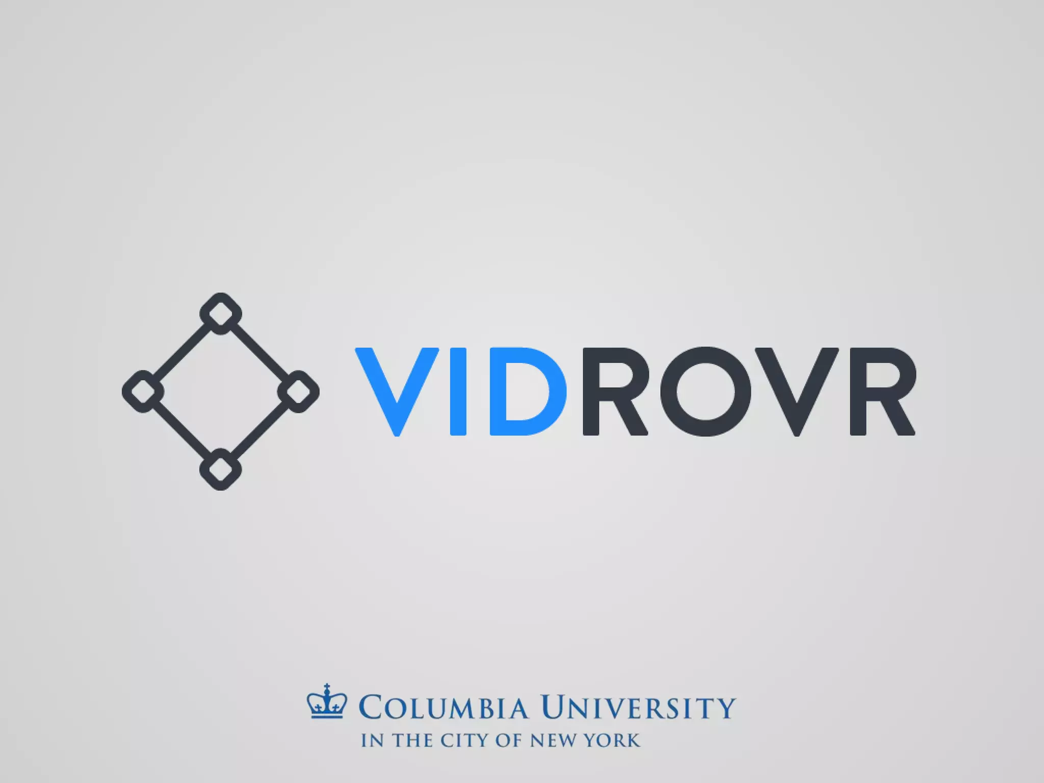 Cover slide of the Vidrovr pitch deck — Demo Day / Early Stage
