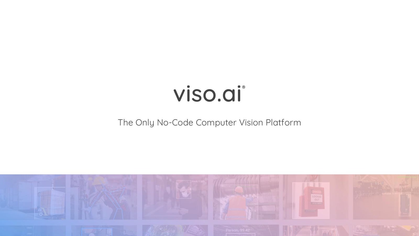 Cover slide of the Viso pitch deck — Series A 2023
