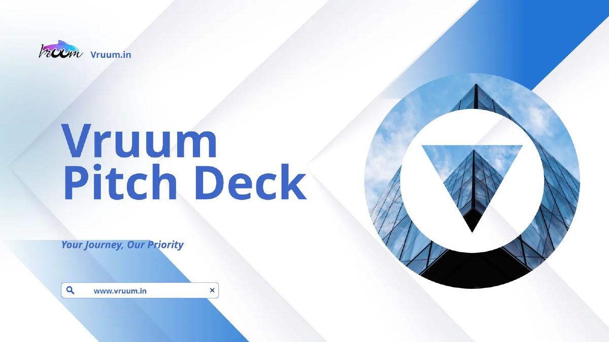 Cover slide of the VRUUM Pitch Deck Teardown pitch deck