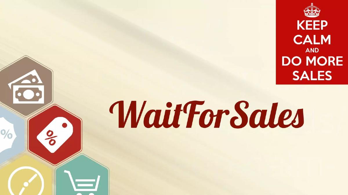 Cover slide of the WaitForSales pitch deck — Pre-Seed / Prototype 2015