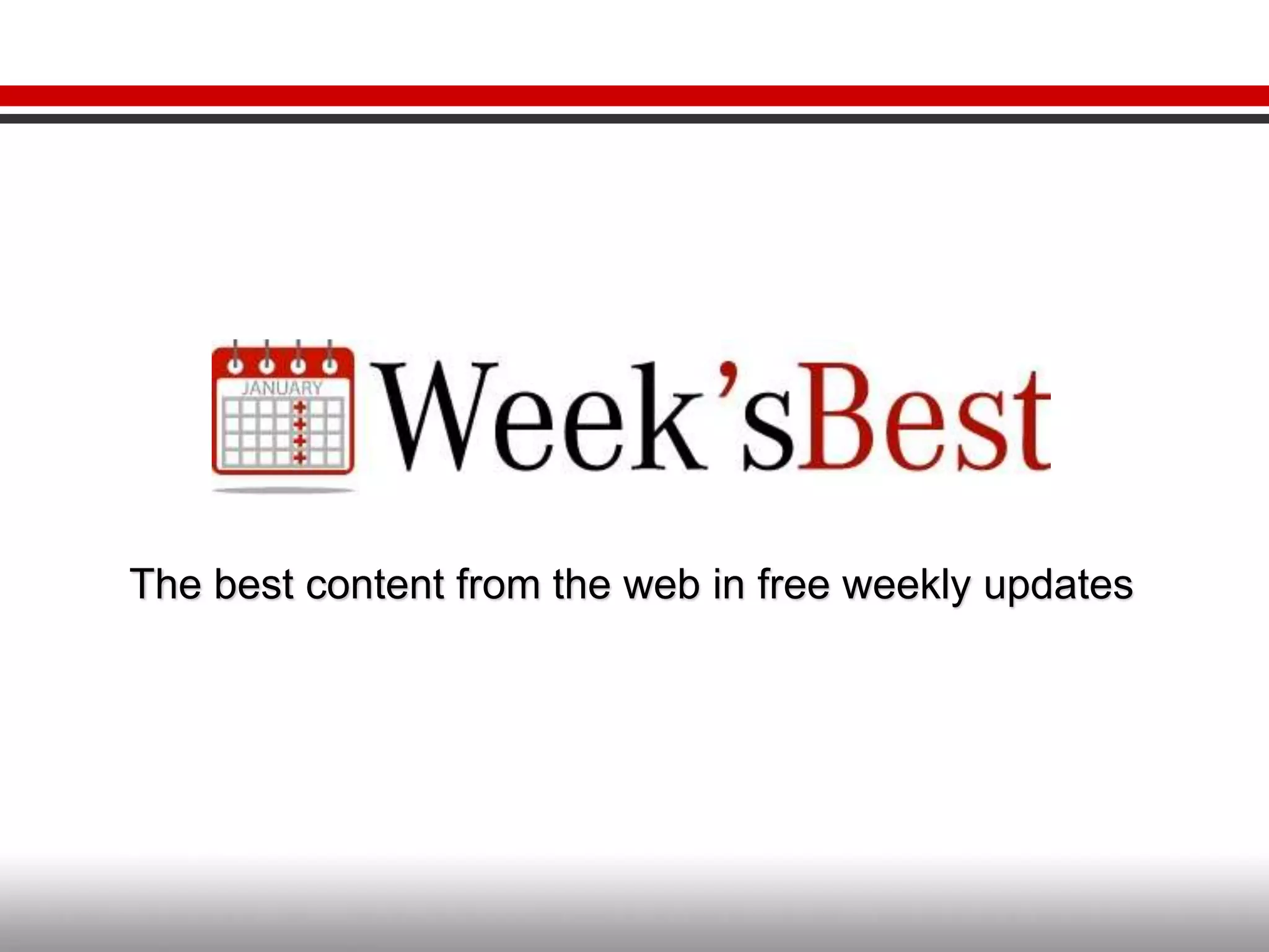 Cover slide of the Weeks Best Pitch Deck Teardown pitch deck