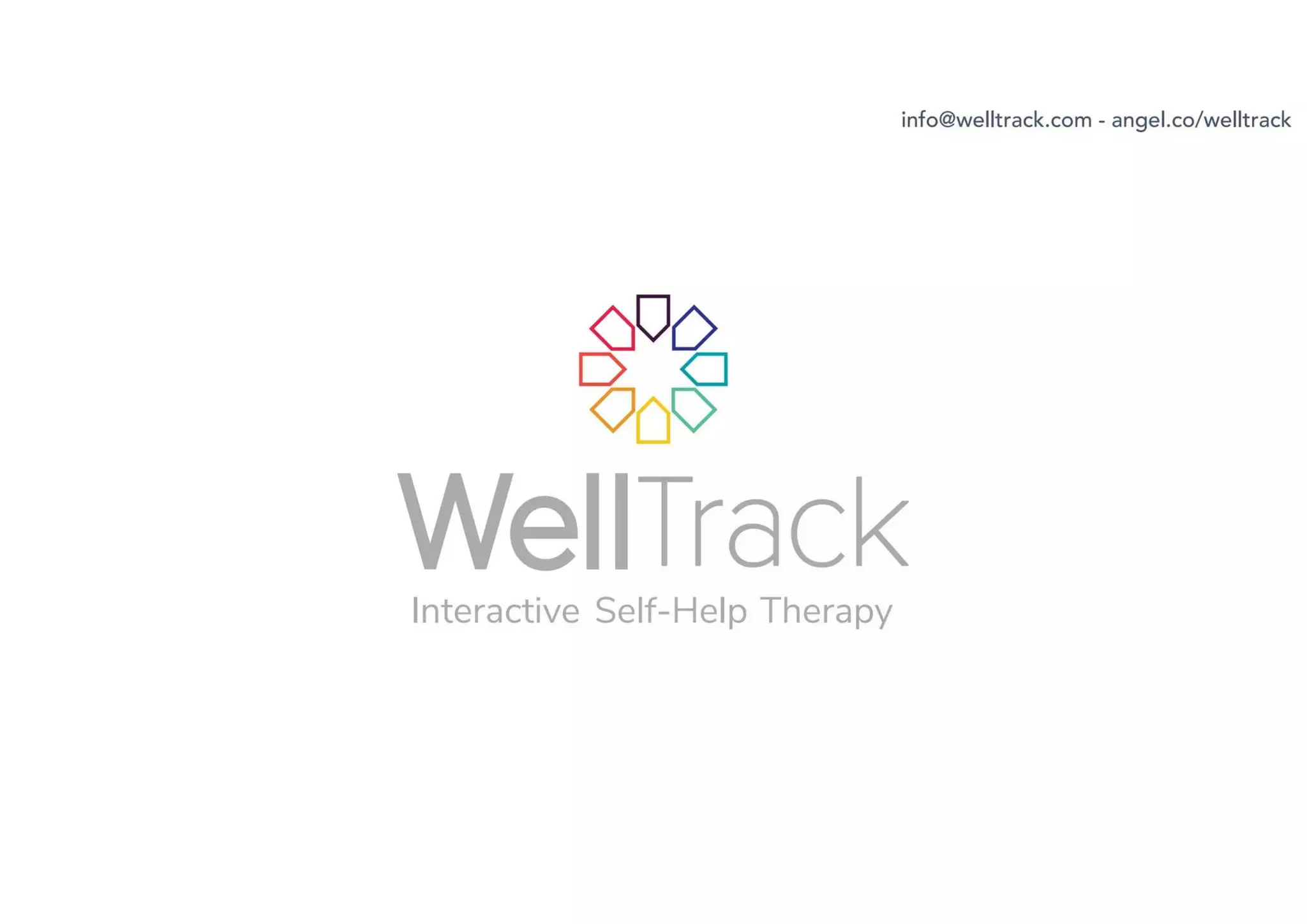 Cover slide of the WellTrack Pitch Deck Teardown pitch deck