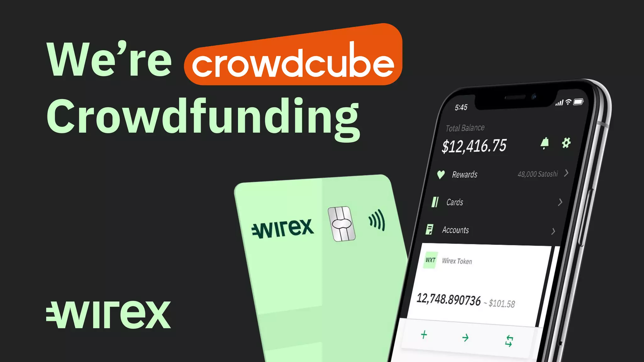 Cover slide of the Wirex pitch deck — Growth / Crowdfunding 2020