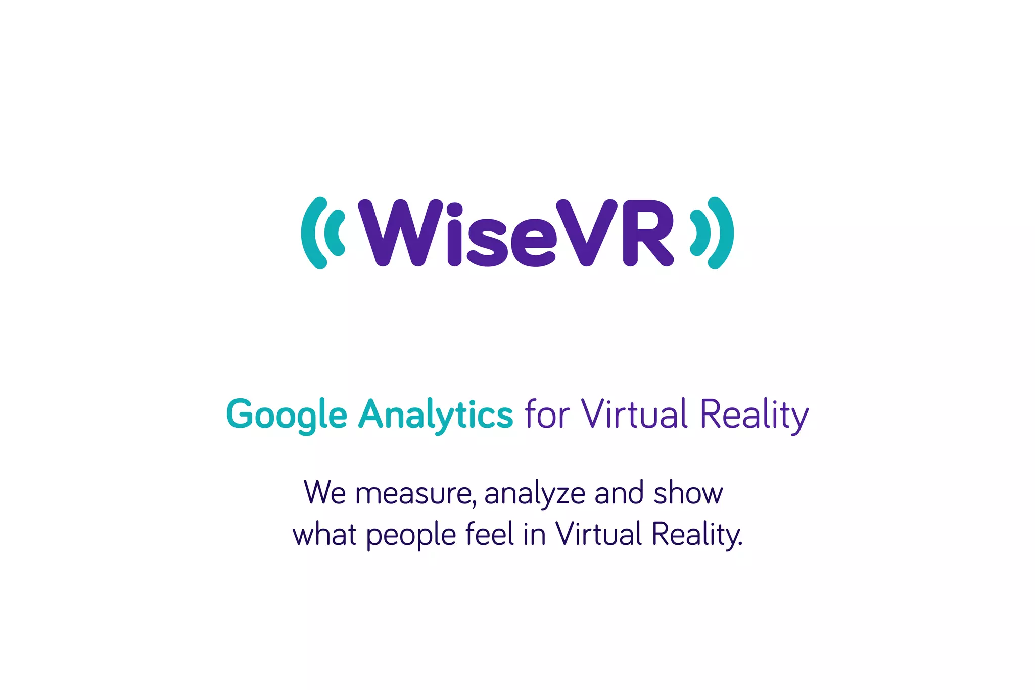 Cover slide of the WiseVR pitch deck — Early Stage / Seed 2014