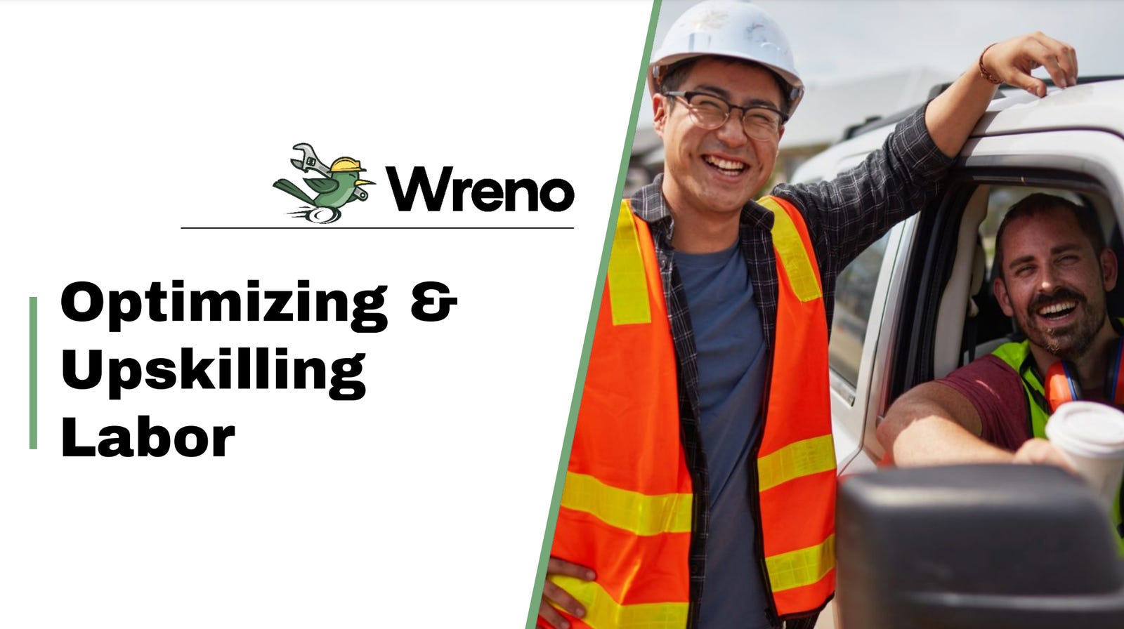 Cover slide of the Wreno pitch deck — Seed 2024