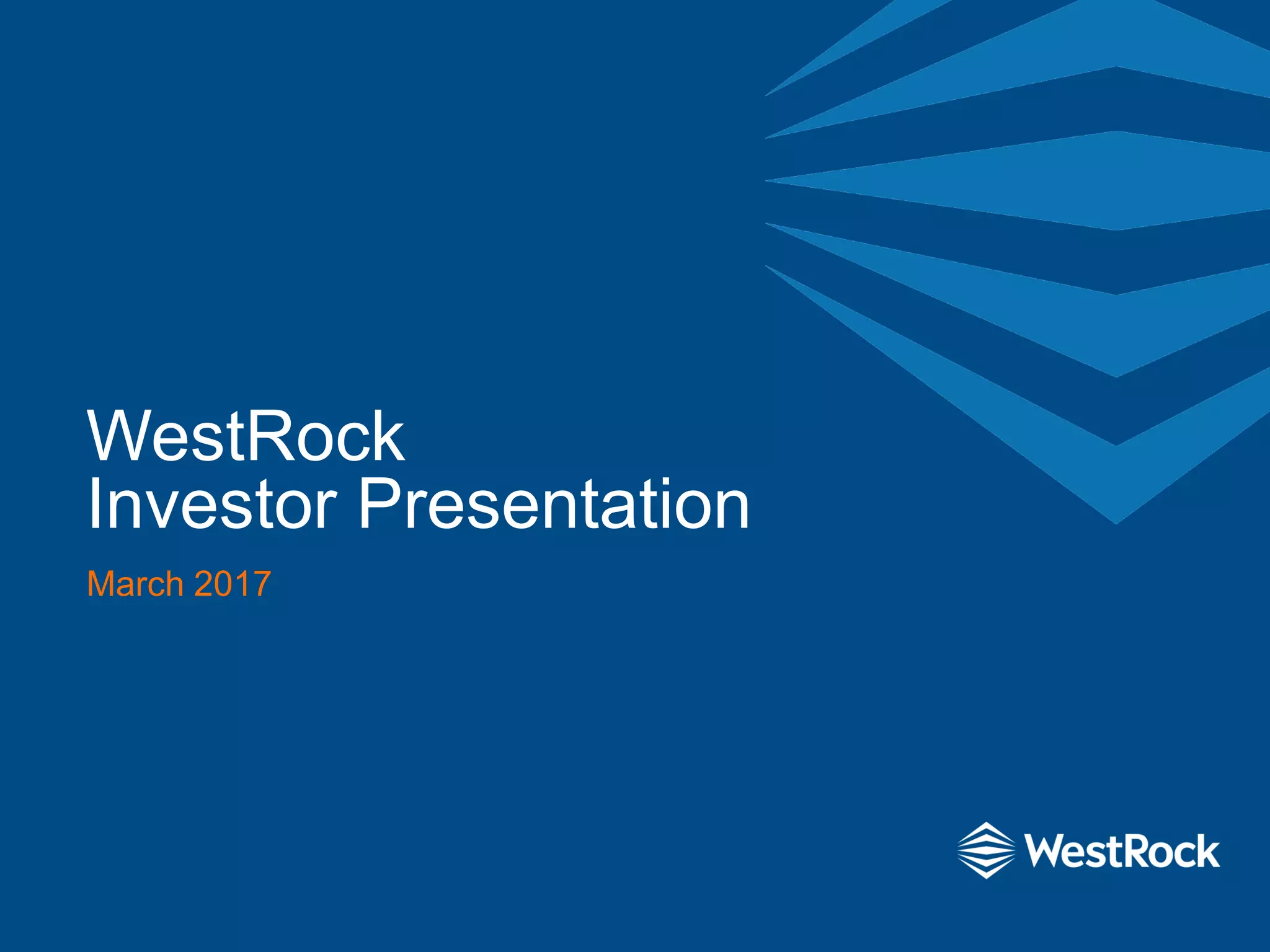 Cover slide of the WestRock Pitch Deck Teardown pitch deck
