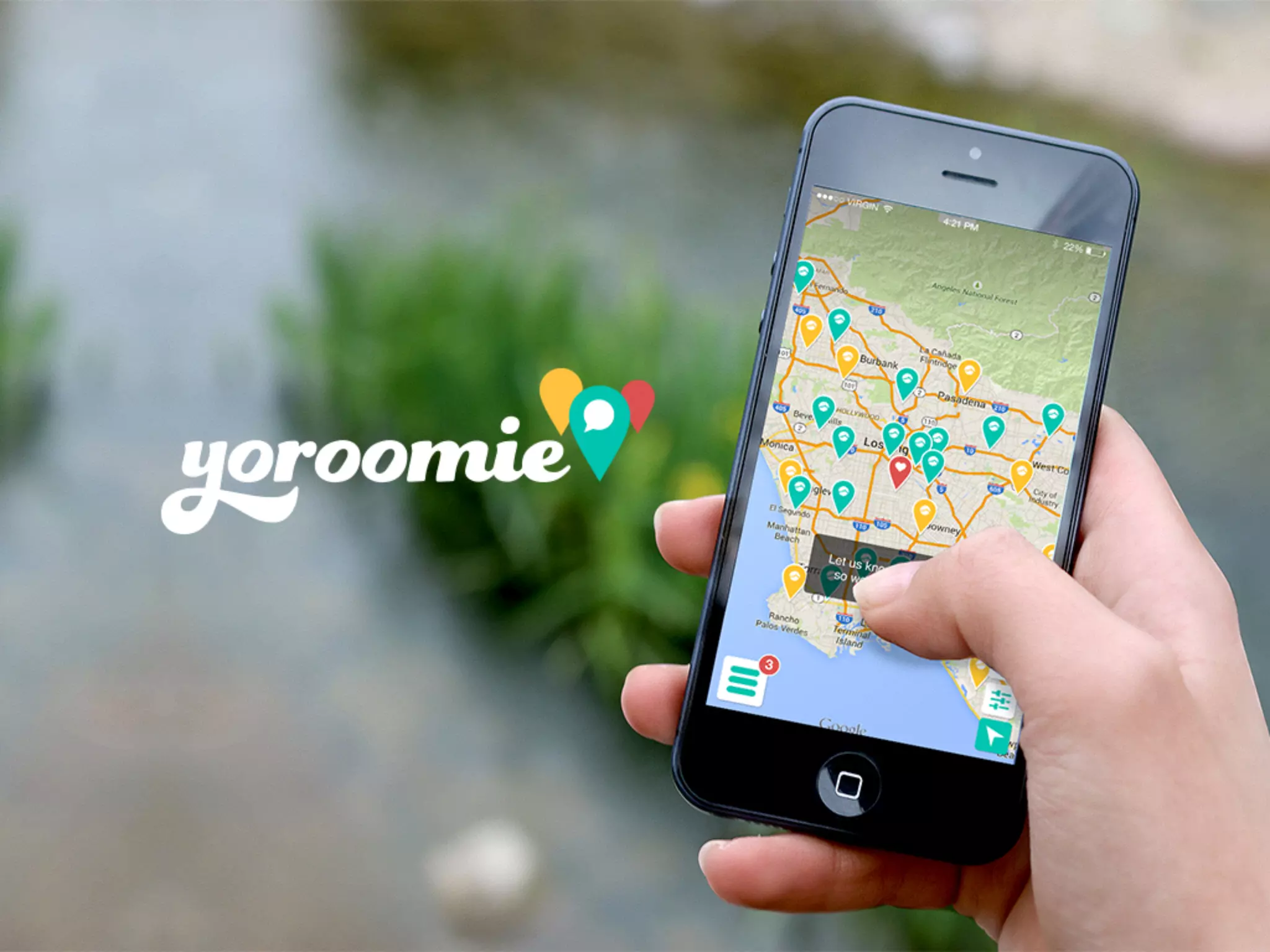 Cover slide of the Yoroomie App pitch deck