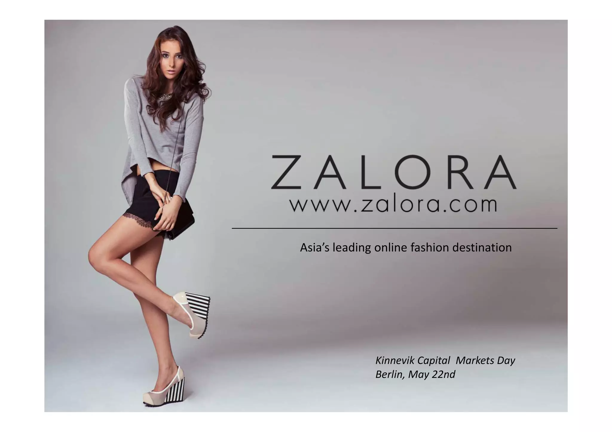 Cover slide of the Zalora IR Pitch Deck Teardown pitch deck
