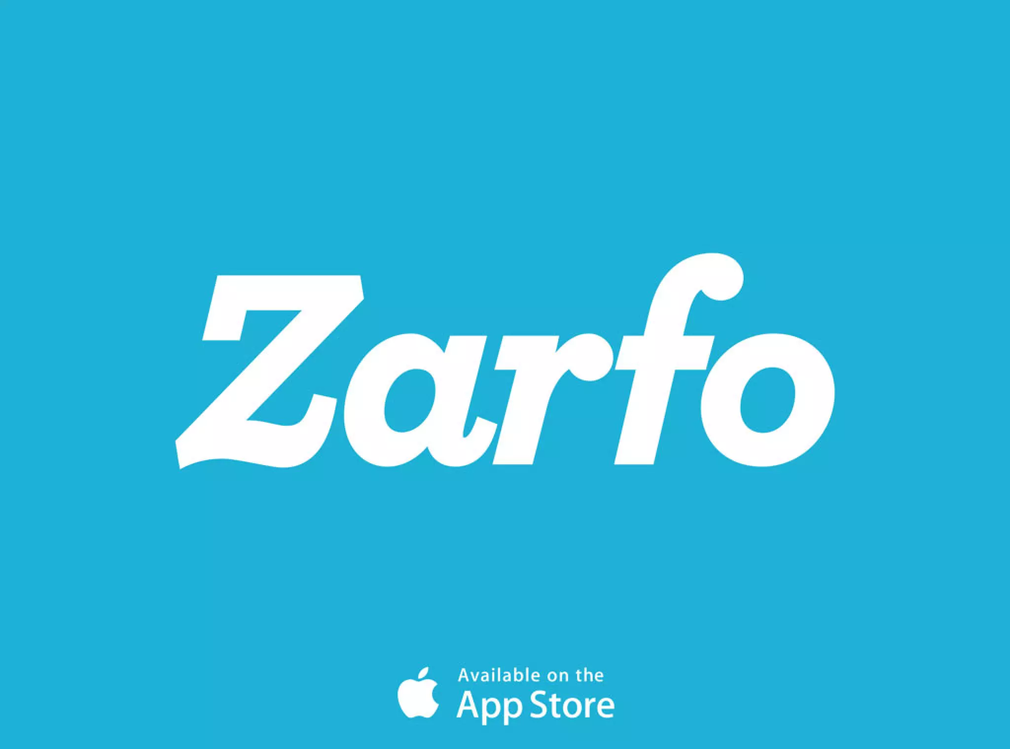 Cover slide of the Zarfo pitch deck — Seed 2014