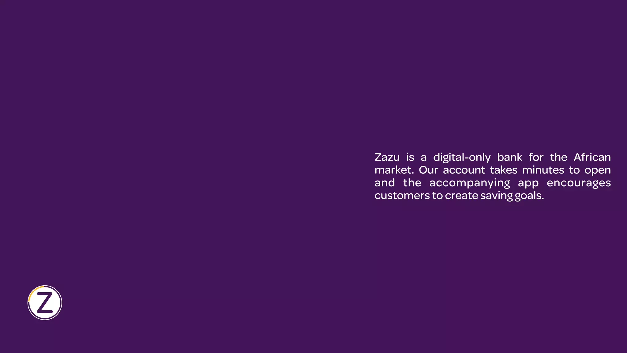 Cover slide of the Zazu pitch deck — Seed (Crowdfunding) 2015