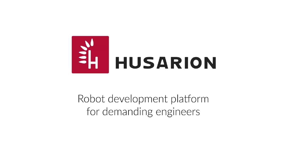 Cover slide of the Husarion pitch deck — Early Stage / Seed 2017