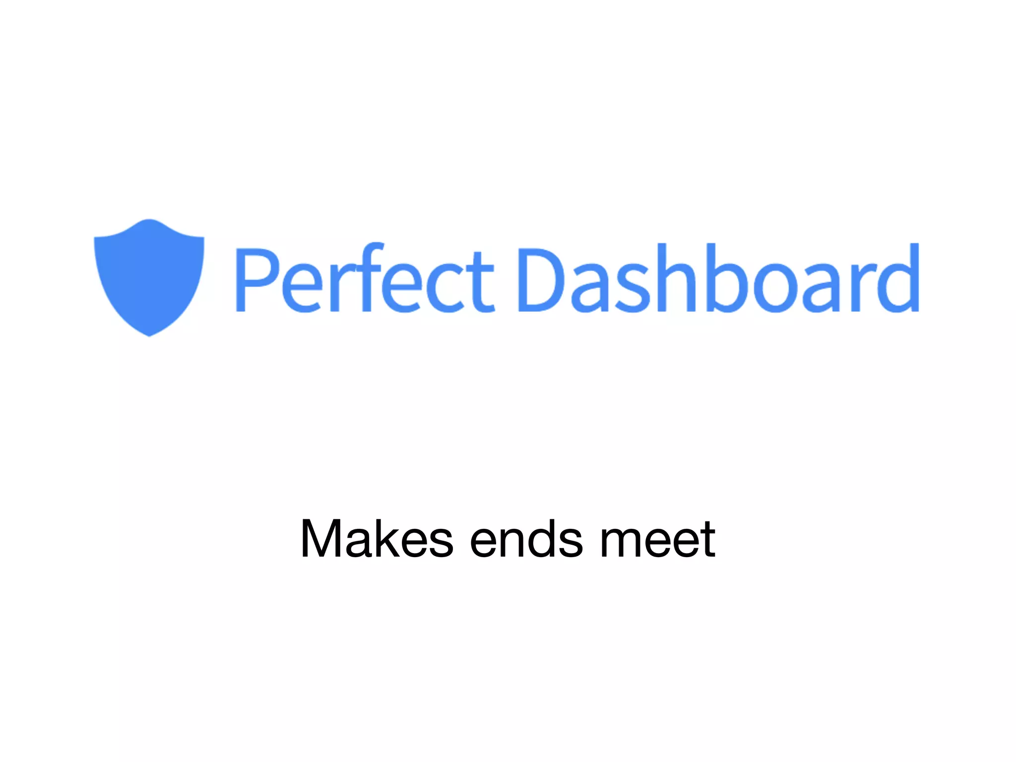 Cover slide of the PerfectDashboard Pitch Deck Teardown pitch deck