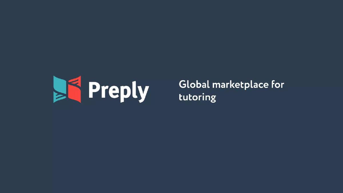 Cover slide of the Preply pitch deck — Series A (Preparation) 2016